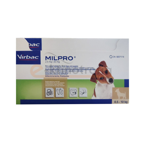 Milpro Dog 2,5 mg/25 mg (0,5-10kg)